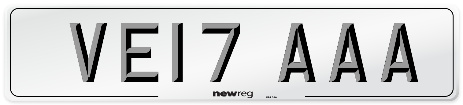 VE17 AAA Number Plate from New Reg
